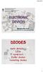 ELECTRONIC DEVICES DIODES