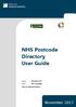 NHS Postcode Directory User Guide