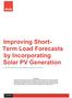 Improving Short- Term Load Forecasts by Incorporating Solar PV Generation
