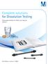 Complete solutions for Dissolution Testing. Monograph methods for Tablets and Capsules
