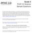 Grade 5 FCAT 2.0 Science Sample Questions