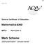 PMT. Version 1.0: abc. General Certificate of Education. Mathematics MPC4 Pure Core 4. Mark Scheme examination - January series