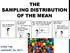 THE SAMPLING DISTRIBUTION OF THE MEAN
