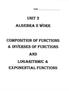 COMPOSITION OF FUNCTIONS d INVERSES OF FUNCTIONS AND