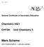 Version : 09/03/2010. klm. General Certificate of Secondary Education. Chemistry CHY3H Unit Chemistry 3. Mark Scheme