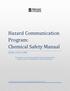 Hazard Communication Program: Chemical Safety Manual