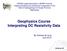 Geophysics Course Interpreting DC Resistivity Data