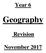 Year 6. Geography. Revision