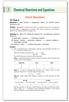1 Chemical Reactions and Equations