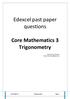 Core Mathematics 3 Trigonometry