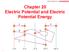 Chapter 20 Electric Potential and Electric Potential Energy