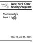 Mathematics Book 1 May 10 and 11,