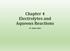 Chapter 4 Electrolytes and Aqueous Reactions. Dr. Sapna Gupta