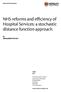 NHS reforms and efficiency of Hospital Services: a stochastic distance function approach