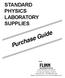 Purchase Guide STANDARD PHYSICS LABORATORY SUPPLIES SCIENTIFIC. from
