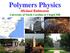 Polymers Physics. Michael Rubinstein University of North Carolina at Chapel Hill