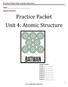 Practice Packet Unit 4: Atomic Structure