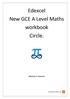 Edexcel New GCE A Level Maths workbook Circle.