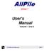 AllPile. User s Manual. Volume 1 and 2. Version 7
