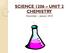 SCIENCE 1206 UNIT 2 CHEMISTRY. November January 2010