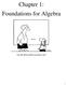 Chapter 1: Foundations for Algebra