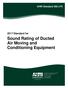 Sound Rating of Ducted Air Moving and Conditioning Equipment