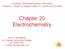 Chapter 20. Electrochemistry
