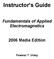 Instructor s Guide Fundamentals of Applied Electromagnetics 2006 Media Edition Fawwaz T. Ulaby
