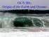 OCN 201: Origin of the Earth and Oceans. Waimea Bay, Jan 2002