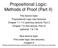 Propositional Logic: Methods of Proof (Part II)