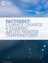 FACTSHEET: CLIMATE CHANGE & SOARING ARCTIC WINTER TEMPERATURES