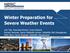 Winter Preparation for Severe Weather Events