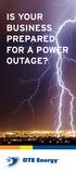 IS YOUR BUSINESS PREPARED FOR A POWER OUTAGE?