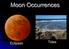 Moon Occurrences. Eclipses. Tides