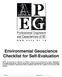 Environmental Geoscience Checklist for Self-Evaluation