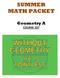 SUMMER MATH PACKET. Geometry A COURSE 227