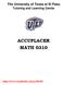 ACCUPLACER MATH 0310