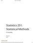 Statistics 251: Statistical Methods