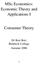 MSc Economics: Economic Theory and Applications I. Consumer Theory