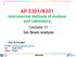 AP 5301/8301 Instrumental Methods of Analysis and Laboratory Lecture 11 Ion Beam Analysis