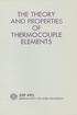 THE THEORY AND PROPERTIES OF THERMOCOUPLE ELEMENTS