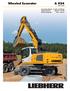 Wheeled Excavator A 924. Operating Weight: 21,400 26,500 kg Engine Output: 129 kw / 175 HP Bucket Capacity: m³