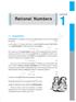 Rational Numbers CHAPTER. 1.1 Introduction