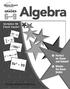 Algebra. Table of Contents