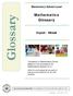 Glossary. Mathematics Glossary. Elementary School Level. English / Slovak