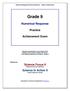 Numerical Response Practice Questions Grade 9 Achievement. Grade 9. Numerical Response. Practice. Achievement Exam