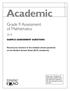 Academic. Grade 9 Assessment of Mathematics SAMPLE ASSESSMENT QUESTIONS