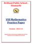VIII Mathematics Practice Paper