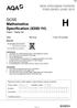 GCSE Mathematics Specification (8300/1H)
