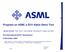 Progress on ASML s EUV Alpha Demo Tool
